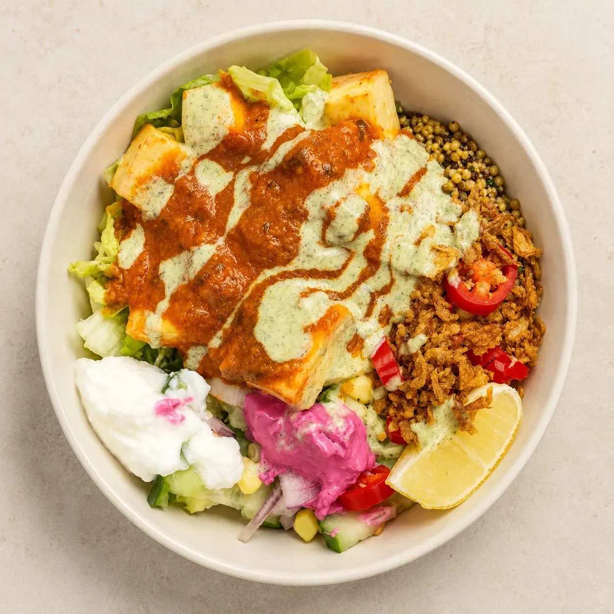 Menu photo of paneer tikka bowl after editing