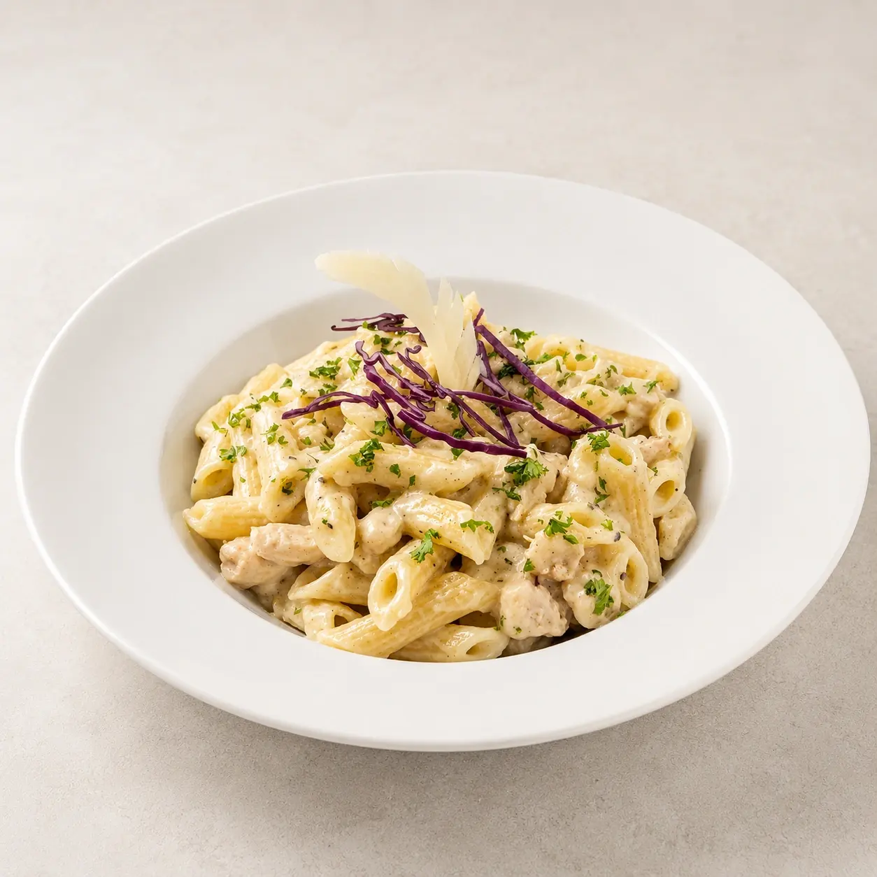 Menu photo of penne alfredo after editing
