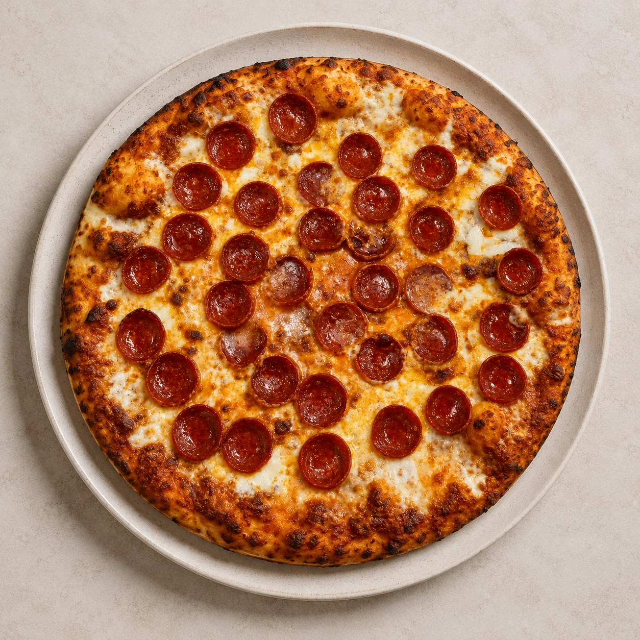 Menu photo of pepperoni pan pizza after editing